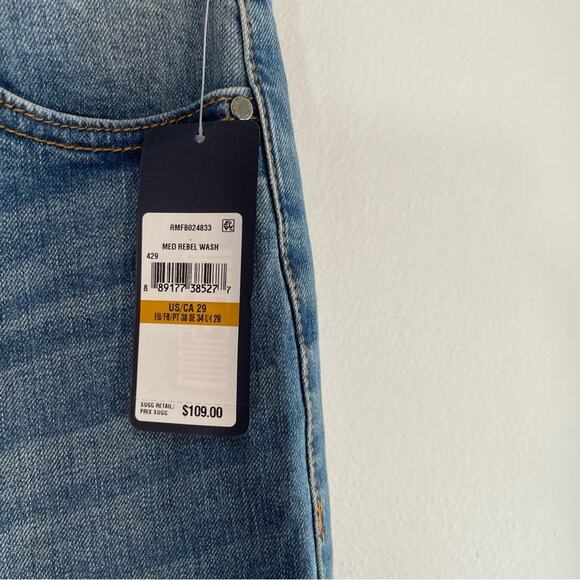 NWT Rachel Roy Silver Sequin Embellished Straight Leg Ankle Denim Jeans 29 - Picture 7 of 14